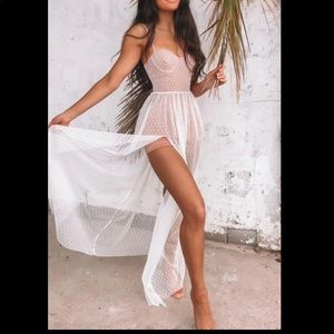 White Fox Boutique Mesh Maxi Dress